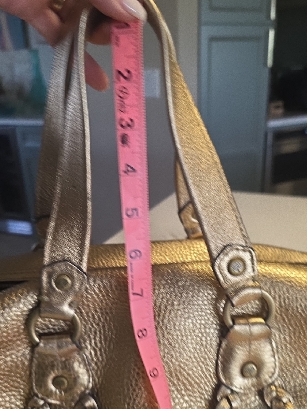 Mulberry Metallic Gold Braided-Detail Women's Pebbled Leather Satchel - Picture 10 of 10